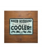 Placa metalica Oxford "Biker Husband"