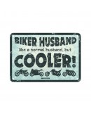 Placa metalica Oxford "Biker Husband"