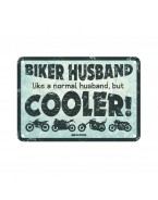 Placa metalica Oxford "Biker Husband"