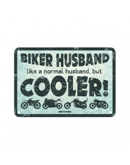 Placa metalica Oxford "Biker Husband"