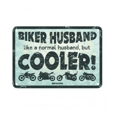 Placa metalica Oxford "Biker Husband"