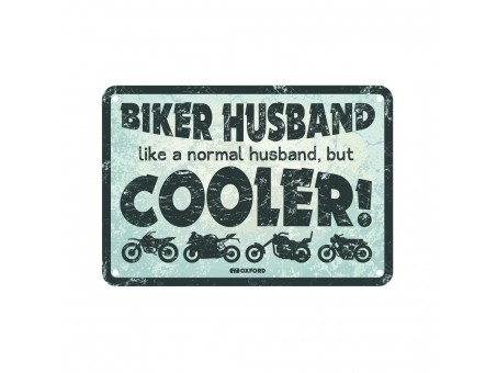 Placa metalica Oxford "Biker Husband"