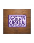 Placa metalica Oxford "Biker Wife"