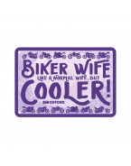 Placa metalica Oxford "Biker Wife"