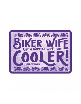 Placa metalica Oxford "Biker Wife"