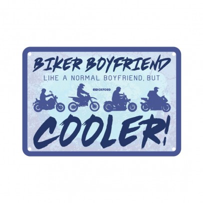 Placa metalica Oxford "Biker Boyfriend"