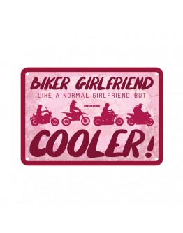 Placa metalica Oxford "Biker Girlfriend"