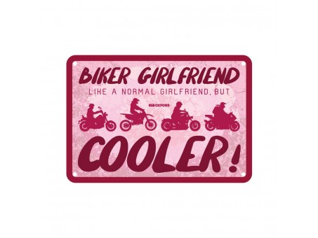 Placa metalica Oxford "Biker Girlfriend"