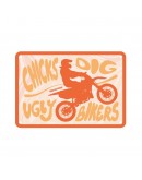 Placa metalica Oxford "Chicks Dig Ugly Bikers"