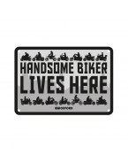 Placa metalica Oxford "Handsome Biker Lives"