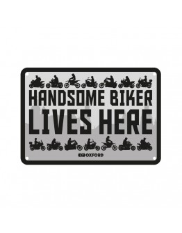 Placa metalica Oxford "Handsome Biker Lives"