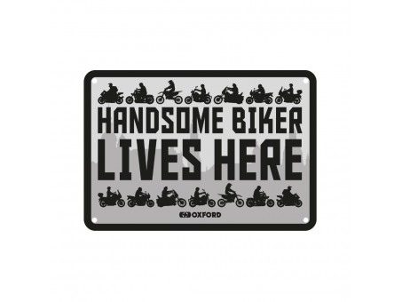 Placa metalica Oxford "Handsome Biker Lives"