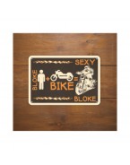 Placa metalica Oxford "Bloke Bike Sexy Bloke"