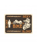 Placa metalica Oxford "Bloke Bike Sexy Bloke"