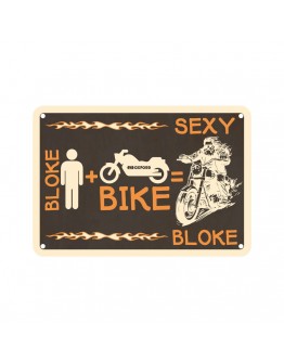 Placa metalica Oxford "Bloke Bike Sexy Bloke"