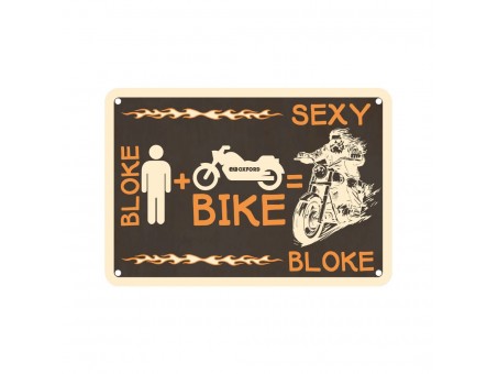 Placa metalica Oxford "Bloke Bike Sexy Bloke"