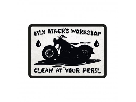 Placa metalica Oxford "Oily Bikers Workshop"