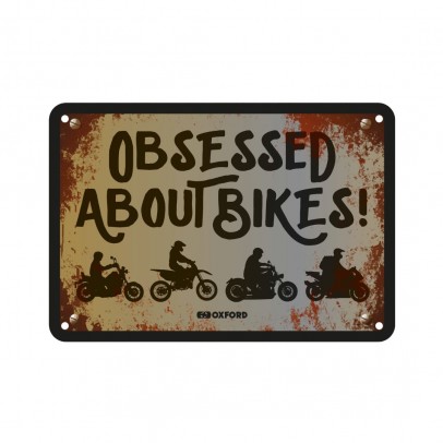 Placa metalica Oxford "Obsessed About Bikes"