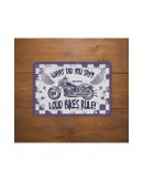 Placa metalica Oxford "Loud Bikes Rule"