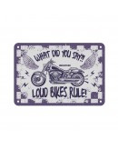 Placa metalica Oxford "Loud Bikes Rule"