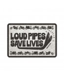 Placa metalica Oxford "Loud Pipes Save Lives"