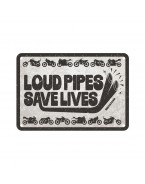 Placa metalica Oxford "Loud Pipes Save Lives"