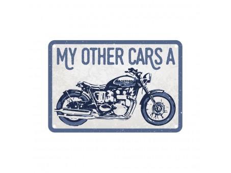 Placa metalica Oxford "My Other Cars A"