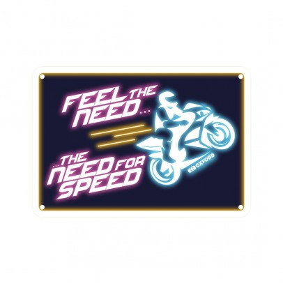 Placa metalica Oxford "Feel The Need The Need For Speed"