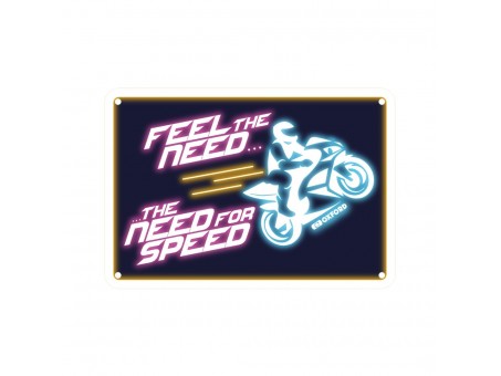 Placa metalica Oxford "Feel The Need The Need For Speed"