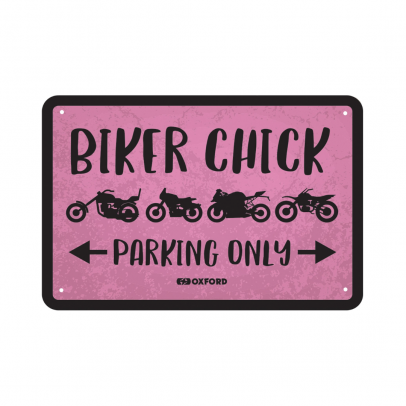 Placa metalica Oxford "Biker chick"