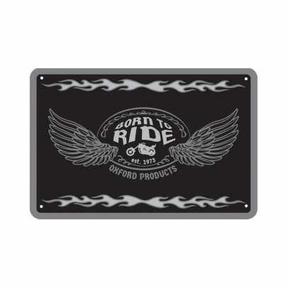 Placa metalica Oxford "Born to ride"