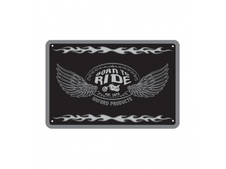 Placa metalica Oxford "Born to ride"