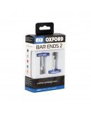 Set capete ghidon moto Oxford Bar Ends 2 Aluminiu - Albastru