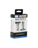 Set capete ghidon moto Oxford Bar Ends 2 Aluminiu - Negru