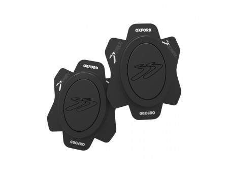 Set Slidere Oxford ROK Oval pentru Combinezon din Piele - Negru