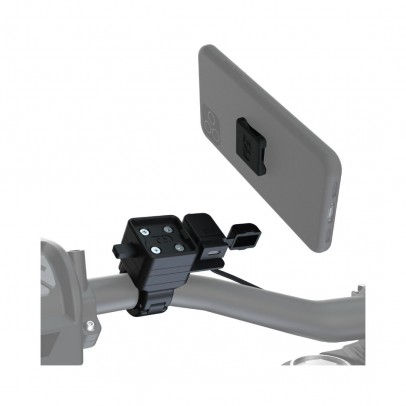 Suport telefonc cu Incarcator OXFORD CLIQR USB Type C Handlebar Mount