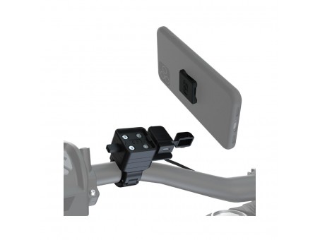 Suport telefonc cu Incarcator OXFORD CLIQR USB Type C Handlebar Mount