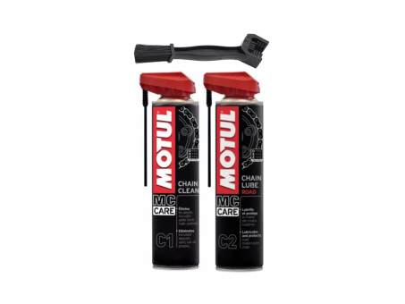 Pachet intretinere lant Motul C1, C2, perie curatat lant