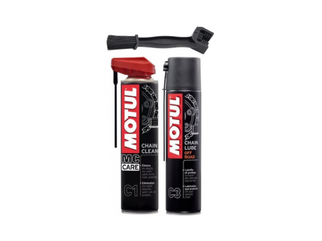 Pachet intretinere lant Motul C1, C3, perie curatat lant