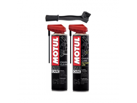 Pachet intretinere lant Motul C1, C4, perie curatat lant