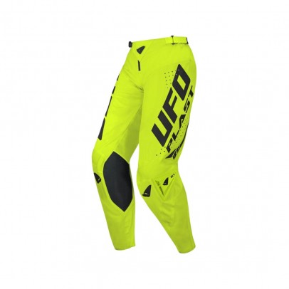 Pantaloni motocross UFO Radial Slim Cross - Galben fluo