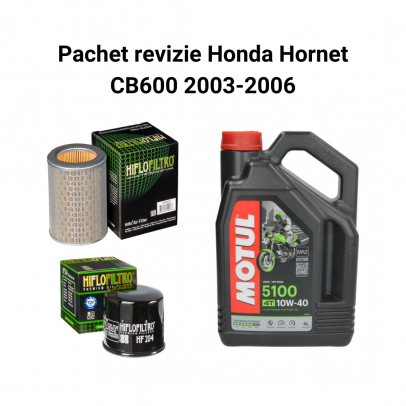 Pachet revizie Honda Hornet CB600 2003-2006 Motul 5100 Filtre HifloFiltro