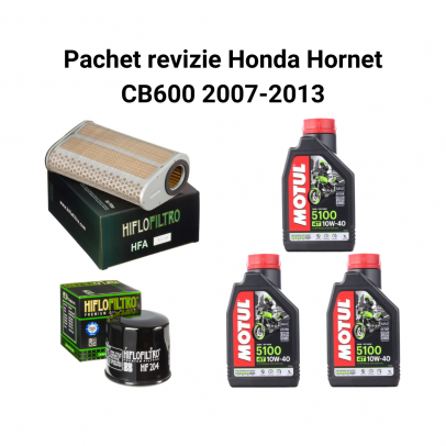 Pachet revizie Honda Hornet CB600 2007-2013 Motul 5100 Filtre HifloFiltro