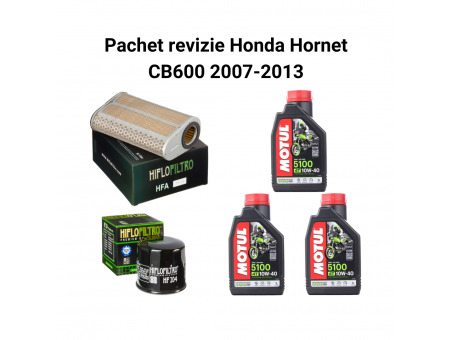 Pachet revizie Honda Hornet CB600 2007-2013 Motul 5100 Filtre HifloFiltro