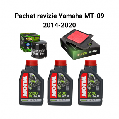 Pachet revizie Yamaha MT-09 2014-2022 Motul 5100 Filtre HifloFiltro