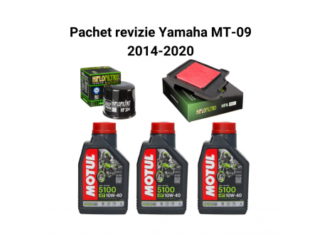 Pachet revizie Yamaha MT-09 2014-2022 Motul 5100 Filtre HifloFiltro