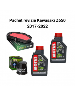 Pachet revizie Kawasaki Vulcan S, Ninja, Versys, Z650 2015-2022 Motul 5100 Filtre HifloFiltro