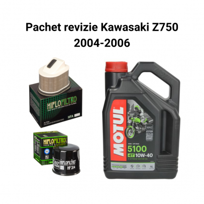 Pachet revizie Kawasaki Z750, Z1000 2004-2006 Motul 5100 Filtre HifloFiltro