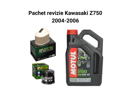 Pachet revizie Kawasaki Z750, Z1000 2004-2006 Motul 5100 Filtre HifloFiltro