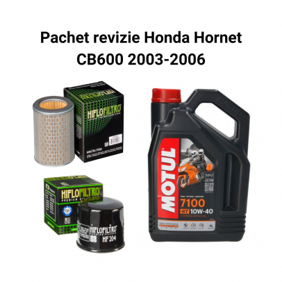 Pachet revizie Honda Hornet CB600 2003-2006 Motul 7100 Filtre HifloFiltro